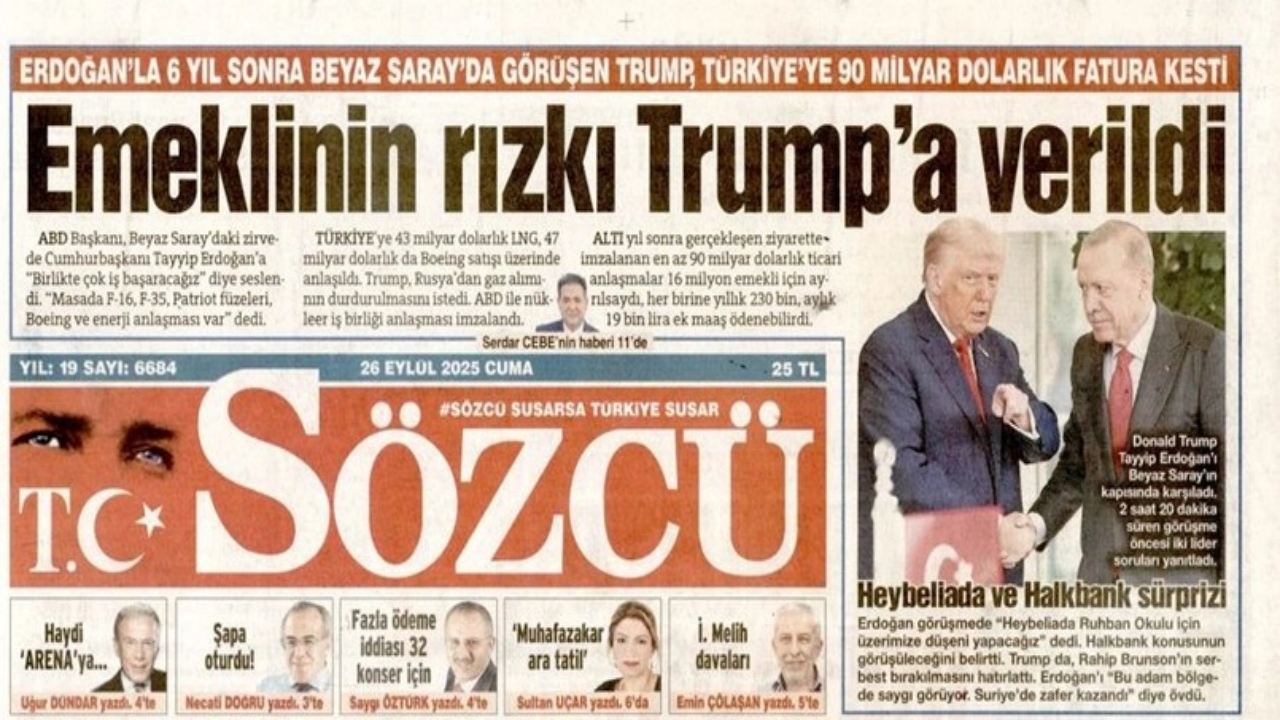 Foto - Erdoğan-Trump görüşmesi manşetlerde! Sözcü ve Cumhuriyet’ten "Yok artık" dedirten başlık