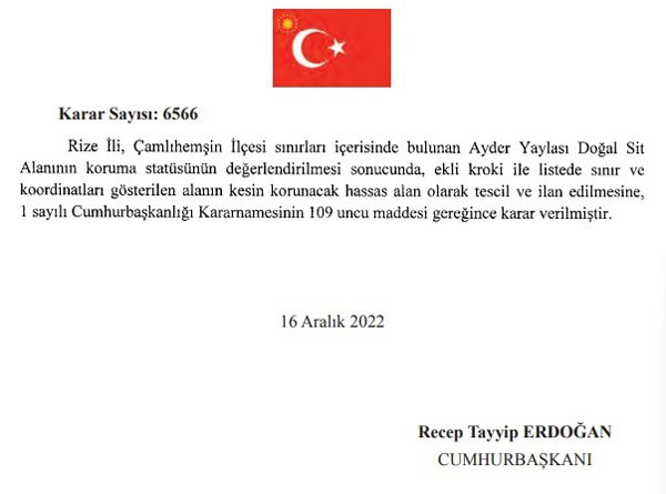 Foto - Erdoğan'dan Ayder kararı