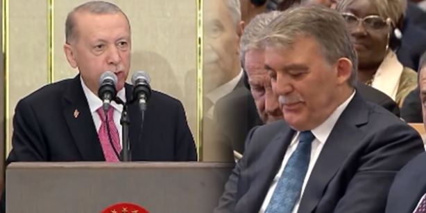 Erdoğan'dan dünya liderleri önünde Abdullah Gül sözleri! Külliye'de kameralar bir anda ona çevrildi