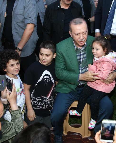 Foto - Erdoğan'ı bir anda karşılarında gördüler!