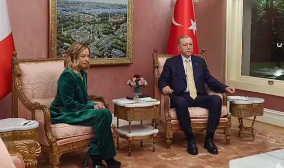 Foto - Erdoğan'ın İtalya Başbakanı Meloni ile görüşmesindeki tablonun sırrı ortaya çıktı! Bu yüzden konulmuş