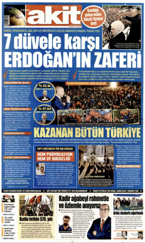 Foto - Erdoğan'ın seçim zaferini hangi gazete nasıl gördü?