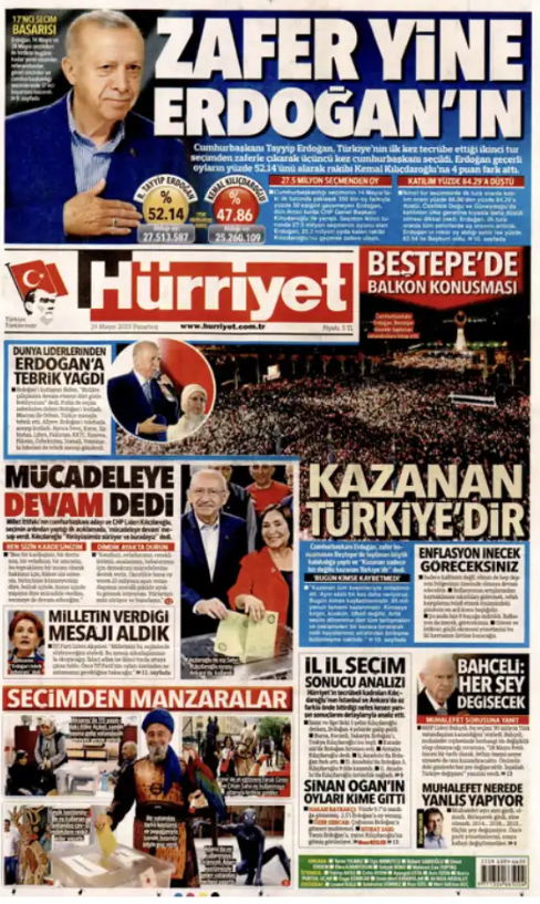 Foto - Erdoğan'ın seçim zaferini hangi gazete nasıl gördü?