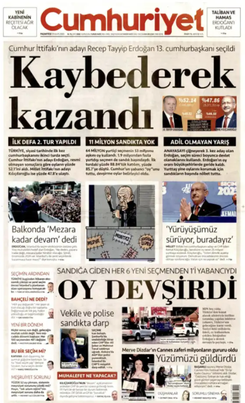Foto - Erdoğan'ın seçim zaferini hangi gazete nasıl gördü?