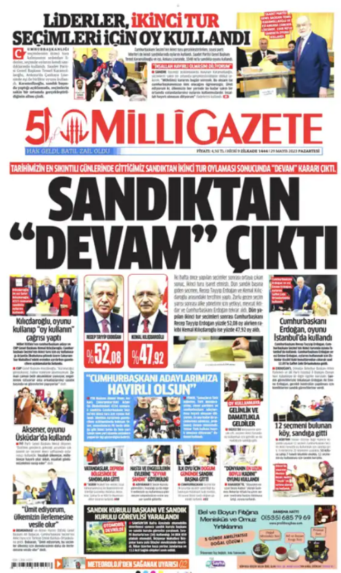 Foto - Erdoğan'ın seçim zaferini hangi gazete nasıl gördü?
