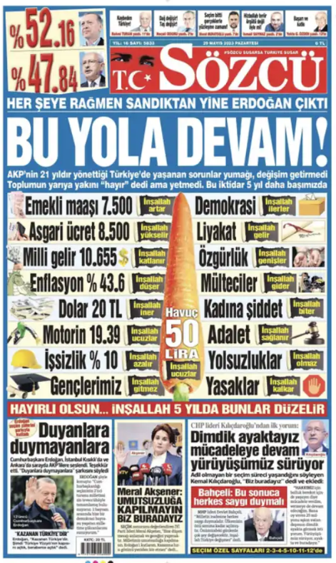 Foto - Erdoğan'ın seçim zaferini hangi gazete nasıl gördü?