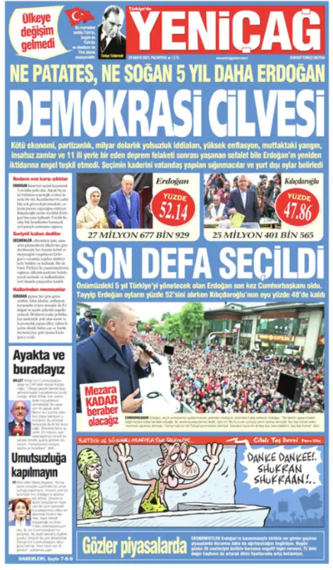 Foto - Erdoğan'ın seçim zaferini hangi gazete nasıl gördü?