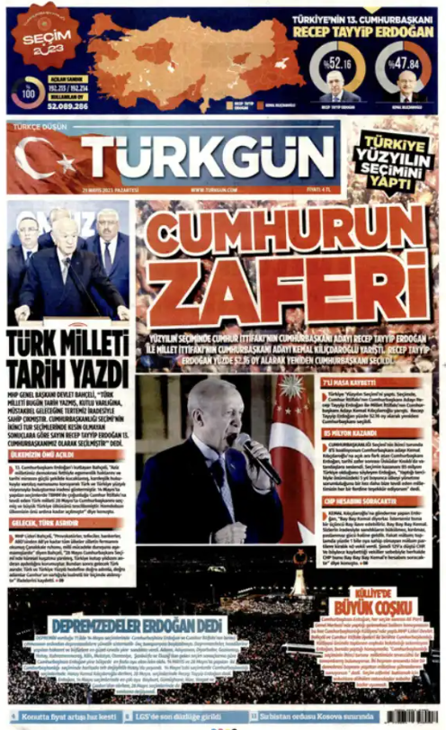 Foto - Erdoğan'ın seçim zaferini hangi gazete nasıl gördü?