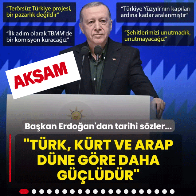 Foto - Erdoğan’ın tarihi konuşmasını Türk basını nasıl gördü?