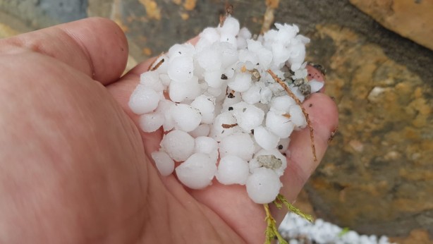 Foto - Erzincan'da dolu yağışı
