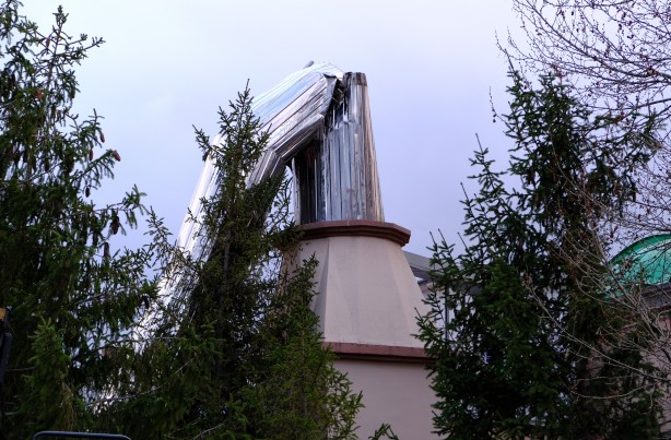 Foto - Erzincan’da fırtına minareyi devirdi, çatıları uçurdu