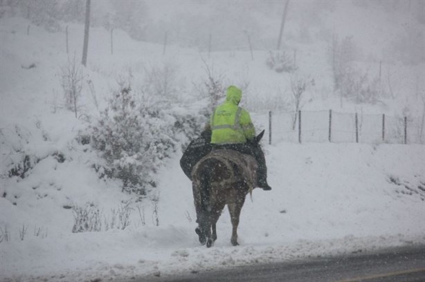Foto - Eşekle ulaşıma geri dönüldü