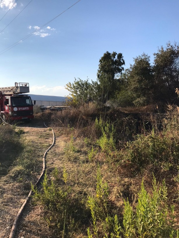 Foto - Eski mezarlıkta çıkan yangın korkuttu