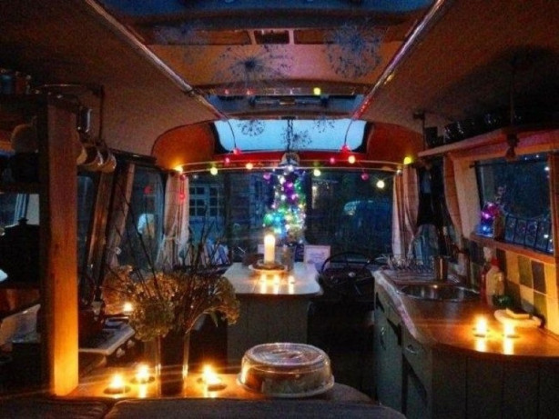 Foto - Eski yolcu otobüsünü eve dönüştürdü