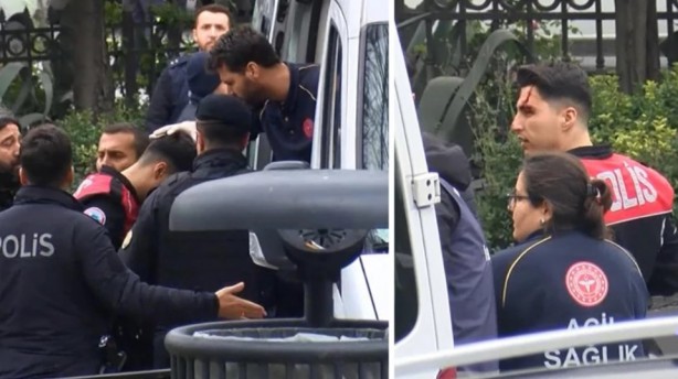 Eşkıyalar polise kaldırım taşıyla saldırdı!