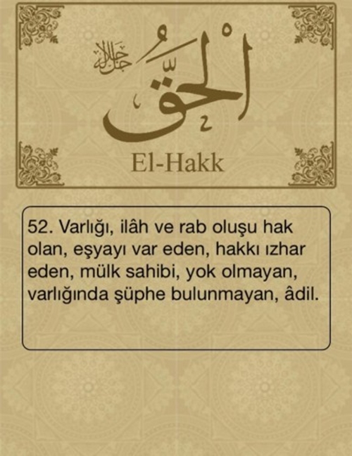 Foto - Esma-ül Hüsna