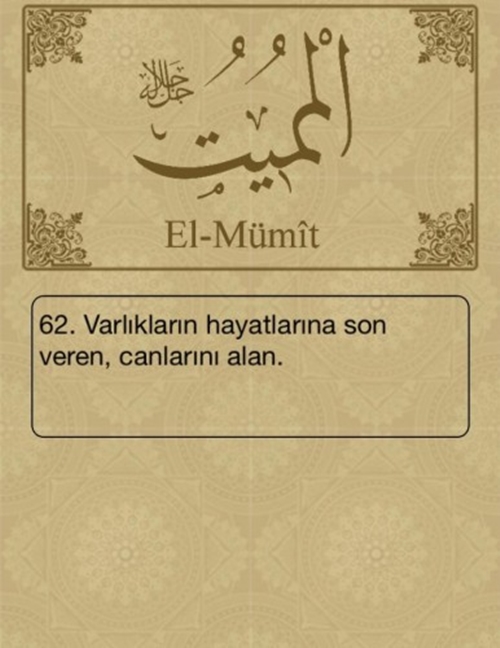 Foto - Esma-ül Hüsna