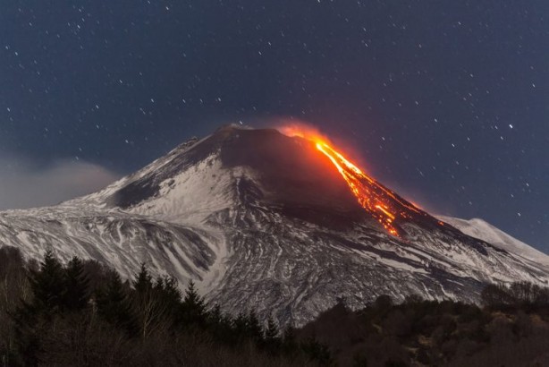 Foto - Etna Yanardağı yine patladı! Görsel şölen oluştu