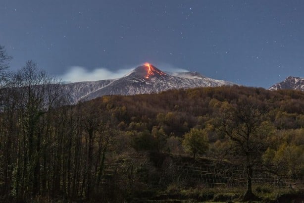 Foto - Etna Yanardağı yine patladı! Görsel şölen oluştu