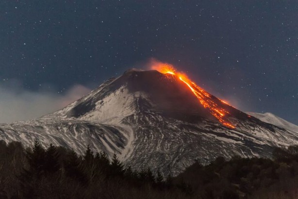 Foto - Etna Yanardağı yine patladı! Görsel şölen oluştu