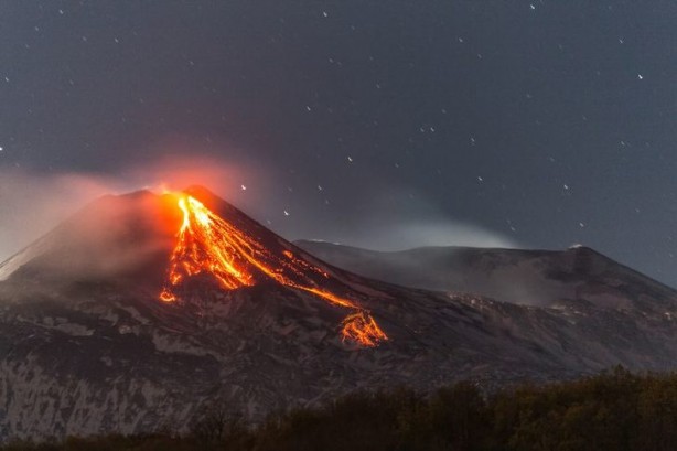 Foto - Etna Yanardağı yine patladı! Görsel şölen oluştu