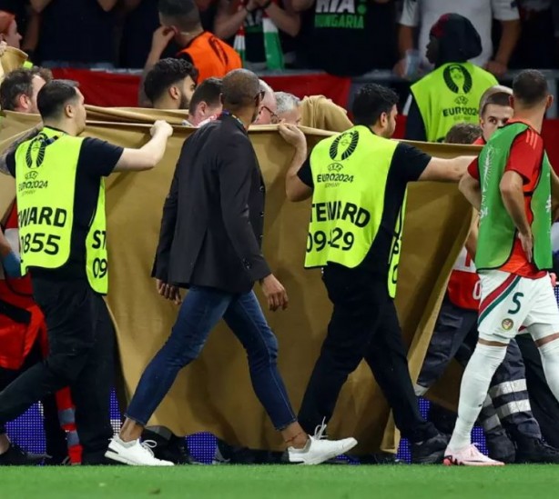 Foto - EURO 2024'te korkutan olay! Etrafını battaniyeyle kapattılar