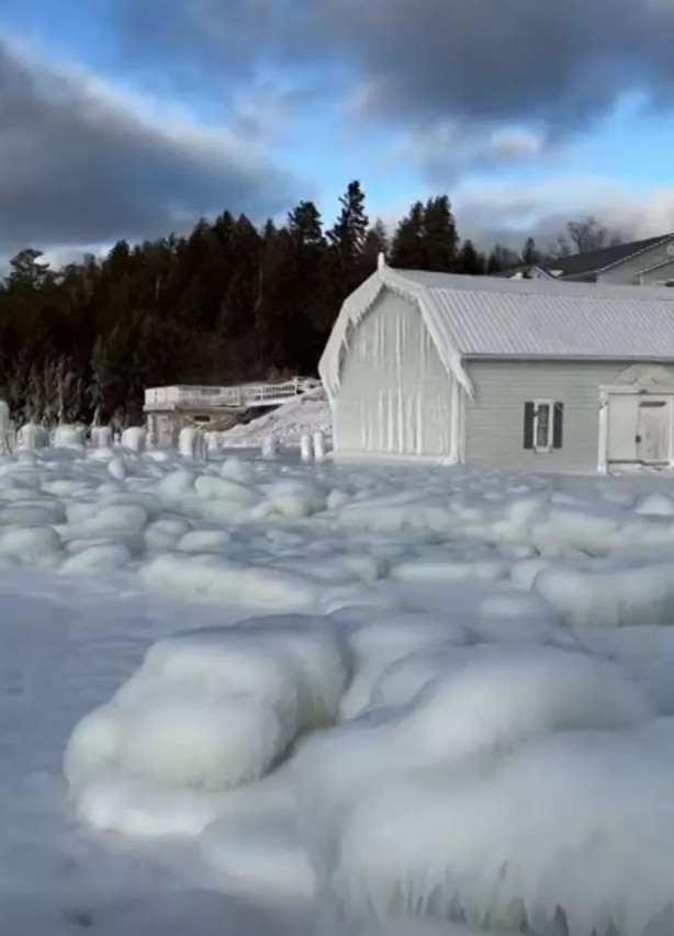 Foto - Ev bile buz tuttu! ABD felaketi yaşıyor