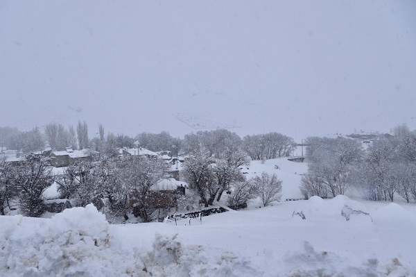 Foto - Evler kar altında kayboldu