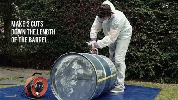 Foto - Evdeki boş varilden bakın ne yaptı!