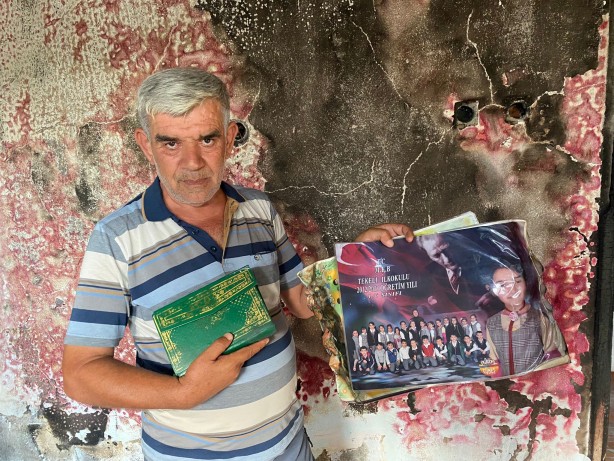 Foto - Evleri yanan aile balkonda yaşıyor! 'Kur'an-ı Kerim dışında her şey yandı'