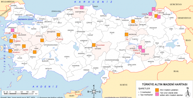 Foto - Facia sonrası çok merak ediliyor! İşte ülkemizin altın madeni haritası