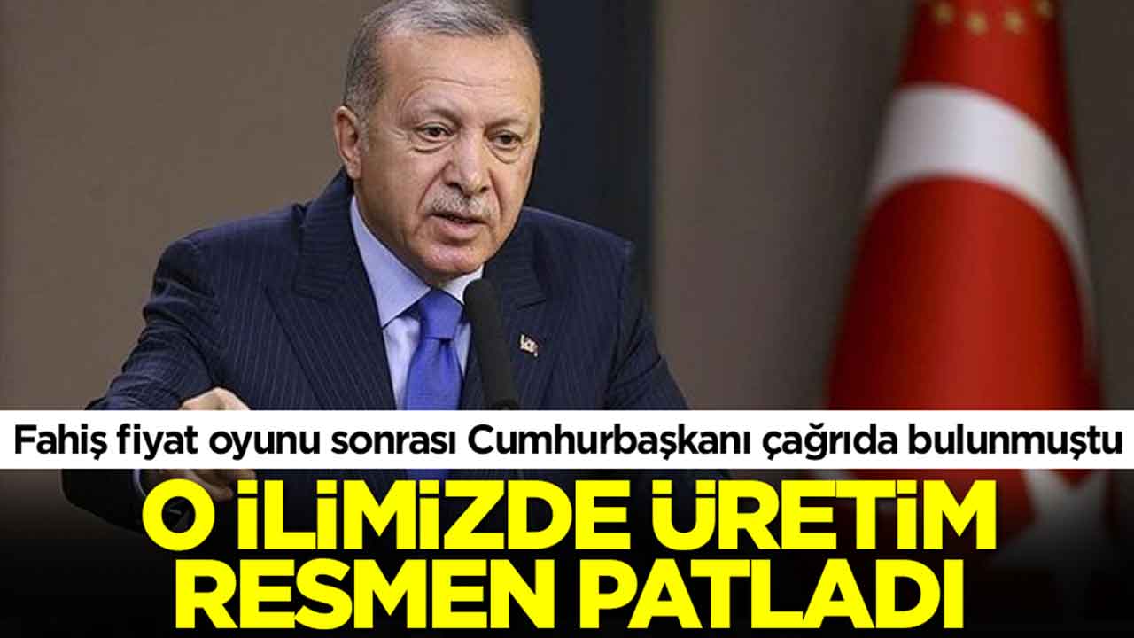 Fahiş fiyat oyunu sonrası Cumhurbaşkanı çağrıda bulunmuştu: O ilimizde üretim resmen patladı