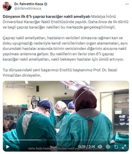 Foto - Fahrettin Koca, müthiş haberi "Dünyada bir ilk yaşandı" diyerek duyurdu! "Vallahi helal olsun" dedirten gelişme