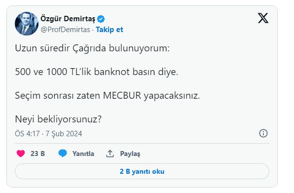 Foto - Faizci Demirtaş yine ortaya çıktı: Neyi bekliyorsunuz?