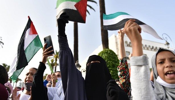 Foto - Fas'ta binlerce kişi Filistin için sokakta!