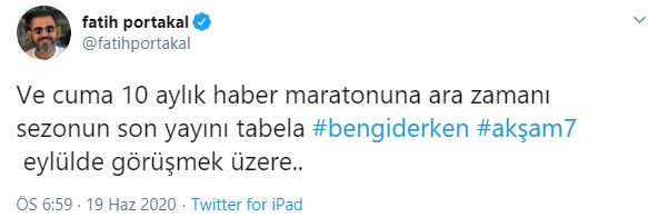 Fatih Portakal veda etti! Twitter sallandı