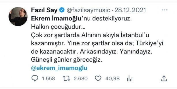 Foto - Fazıl Say'ın sildiği 'Sifonu çek. Gitsin' tweeti gündem oldu