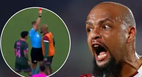 Felipe Melo çılgına döndü! O anlar kamerada... Hakemin üzerine yürüdü