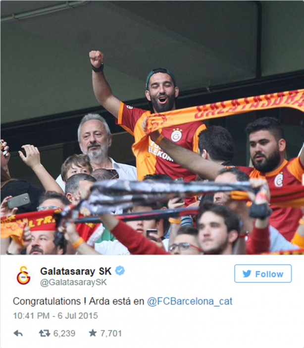 Foto - Fenerbahçe'den Arda Turan'a tebrik!