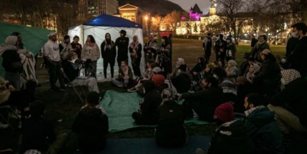 Foto - Filistin protestoları tüm dünyada devam ediyor! Kanadalı öğrenciler de harekete geçti