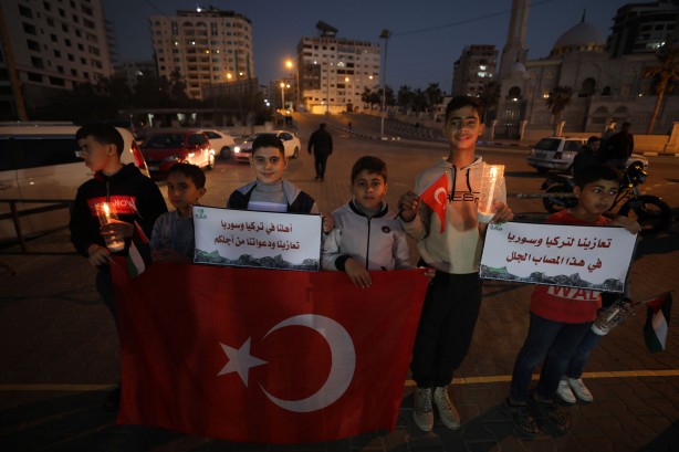Foto - Filistinli çocuklardan duygulandıran Türkiye etkinliği