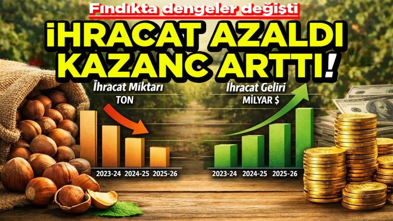 Fındıkta dengeler değişti İhracat azaldı kazanç arttı!