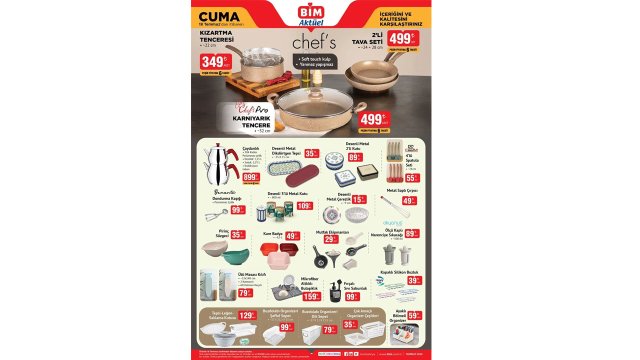 Foto - Fırsat rüzgarı esmeye başladı! BİM’de 18 Temmuz 2025 indirim kataloğu açıklandı