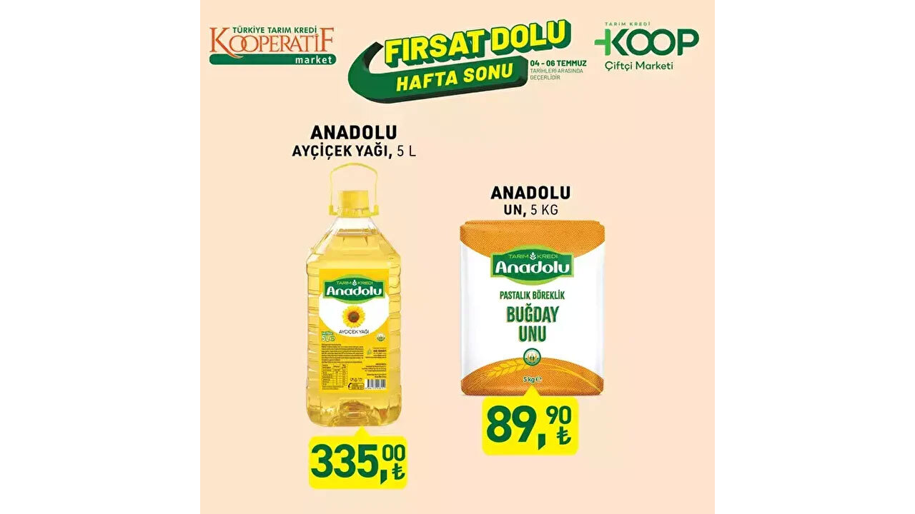 Foto - Fırsat üstüne fırsat! Tarım Kredi'de 4-6 Temmuz 2025 indirimleri dolu dolu geldi