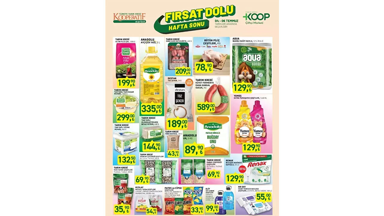 Foto - Fırsat üstüne fırsat! Tarım Kredi'de 4-6 Temmuz 2025 indirimleri dolu dolu geldi