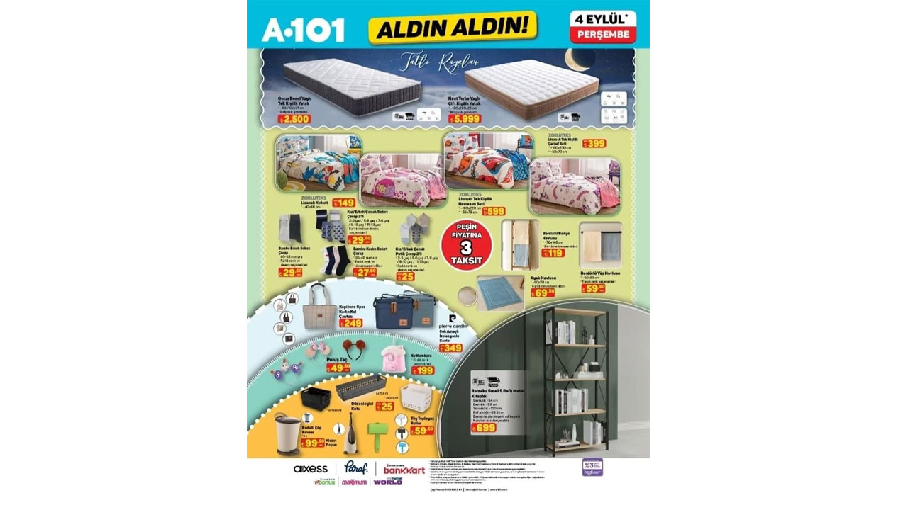 Foto - Fırsatlar rüzgarı başlıyor! A101'de 4 Eylül 2025 Perşembe günü indirimleri açıklandı