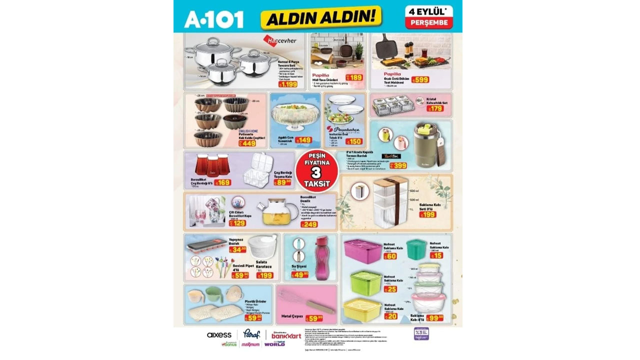 Foto - Fırsatlar rüzgarı başlıyor! A101'de 4 Eylül 2025 Perşembe günü indirimleri açıklandı