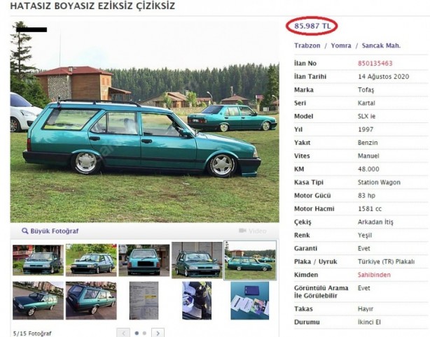 Foto - Fiyatları görenler şoke oldu! 20 yaşında büyük araçlar...