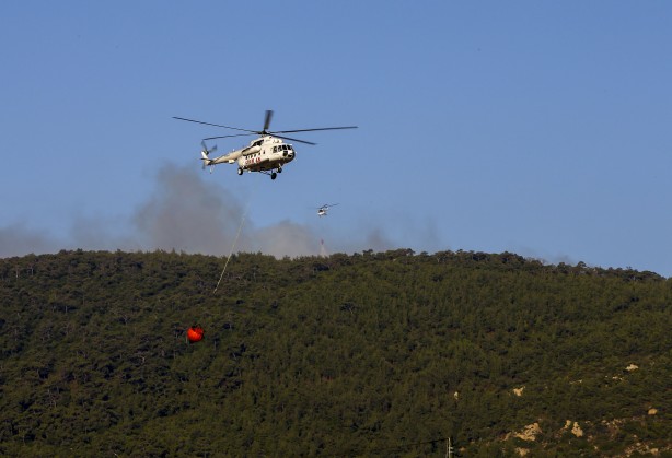 Foto - Foça'da orman yangını