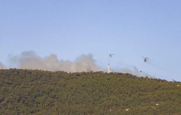 Foto - Foça'da orman yangını